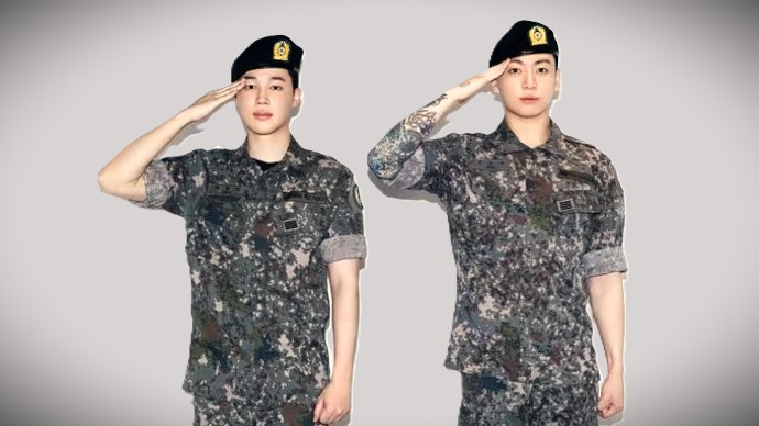 Jungkook dan Jimin selesaikan wajib militer. Keduanya kembali tampil di depan kamera