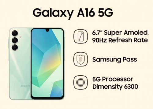 Ditenagai oleh chipset MediaTek Dimensity 6300, Galaxy A16 5G mampu menjalankan berbagai aplikasi dan game dengan lancar.