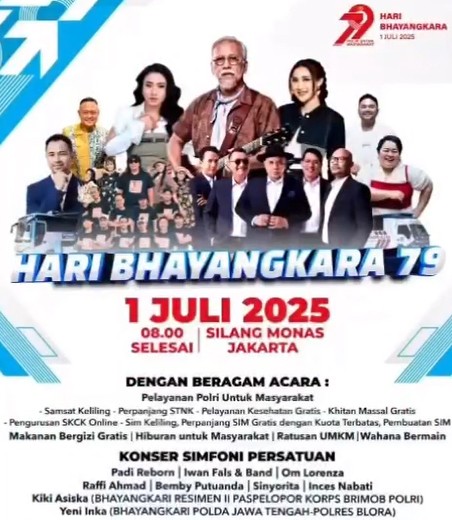 Para penampil di antaranya adalah Iwan Fals & Band, Padi Reborn, OM Lorenza, Raffi Ahmad, Bemby Putuanda, Sinyorita, Inces Nabati,
