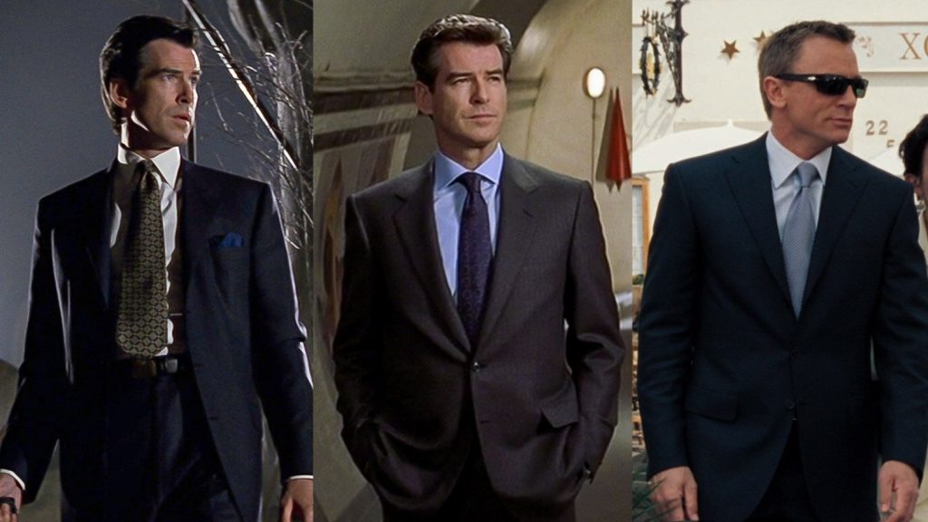 Secara khusus, kostum Brioni ditampilkan dari GoldenEye (1995) hingga Casino Royale (2006).