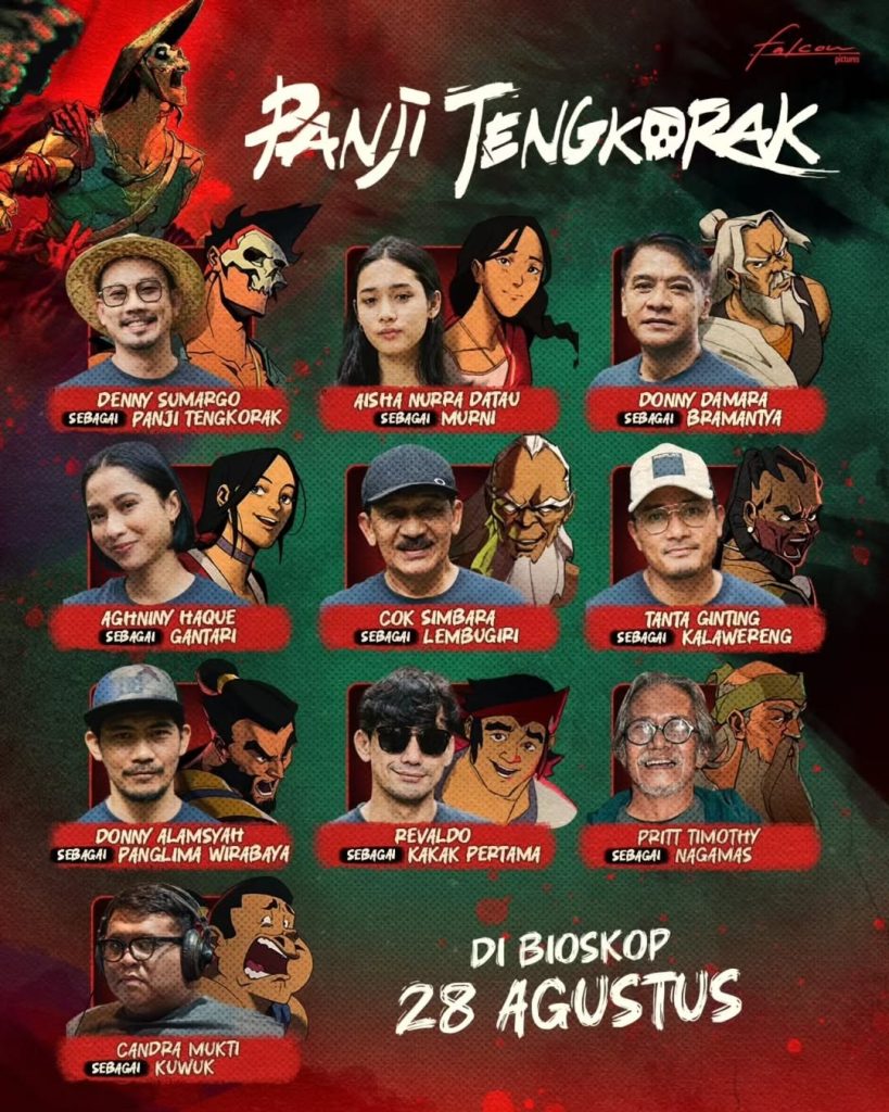 Denny Sumargo dan sederet aktor yang ikut menjadi pengisi suara film animasi Panji Tengkorak