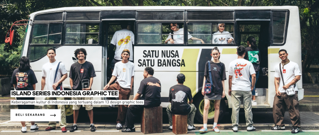 Koleksi FW25 Island Series Indonesia Graphic Tees resmi tersedia mulai 17 Agustus 2025 di situs resmi Adidas Indonesia dan mitra retail terpilih.