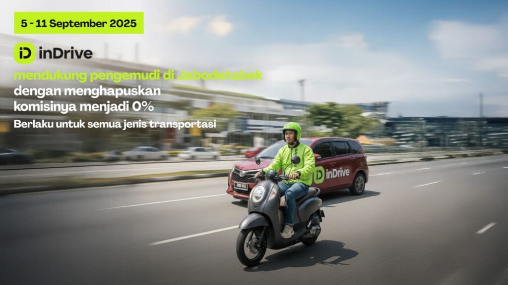 Program komisi 0% dari inDrive merupakan kebijakan dimana seluruh pengemudi, baik untuk layanan motor maupun mobil