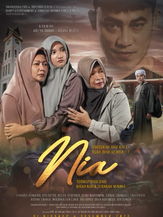 Film Nia digarap oleh sutradara Aditya Gumay bersama Ronny Mepet, dengan dukungan Smaradana Pro sebagai rumah produksi.