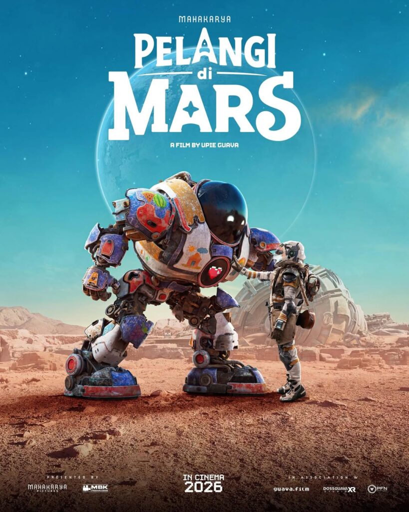 'Pelangi di Mars' dijadwalkan akan tayang di bioskop Indonesia pada tahun 2026.