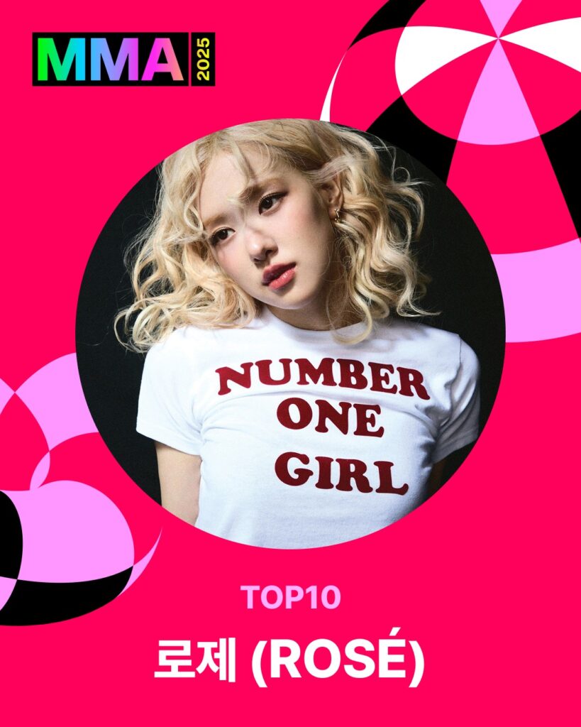 Daftar Top 10 Artists tahun ini mencakup nama-nama besar seperti Rosé, aespa, IVE, RIIZE, PLAVE, hingga Lim Young Woong, menegaskan keragaman musik Korea yang terus berkembang.