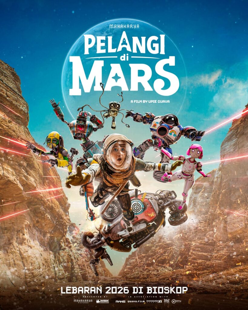 'Pelangi di Mars' bercerita tentang petualangan seru seorang anak bernama Pelangi bersama para robot setianya di planet Mars.