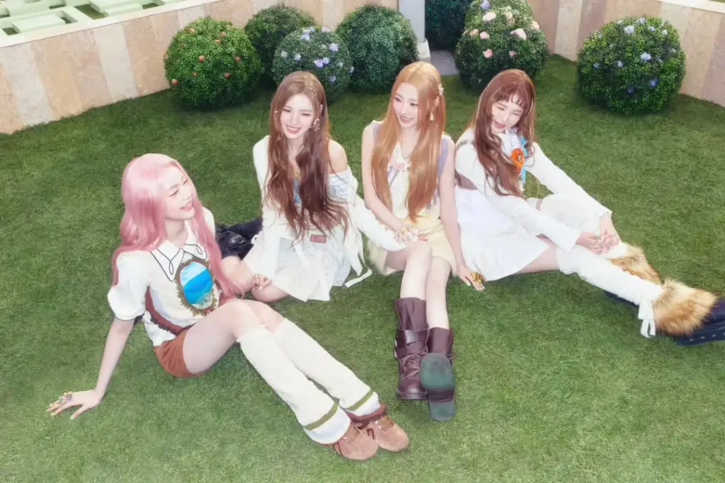 Penampilan Carmen terlihat mencolok dibandingkan member Hearts2Hearts lainnya. 