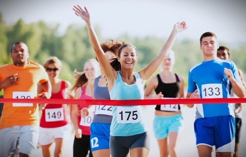 Ilustrasi lari maraton