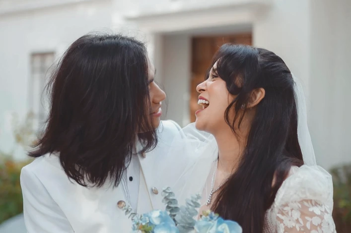 Ayushita dan Gerald Situmorang menikah (Instagram/geraldsitumorang)