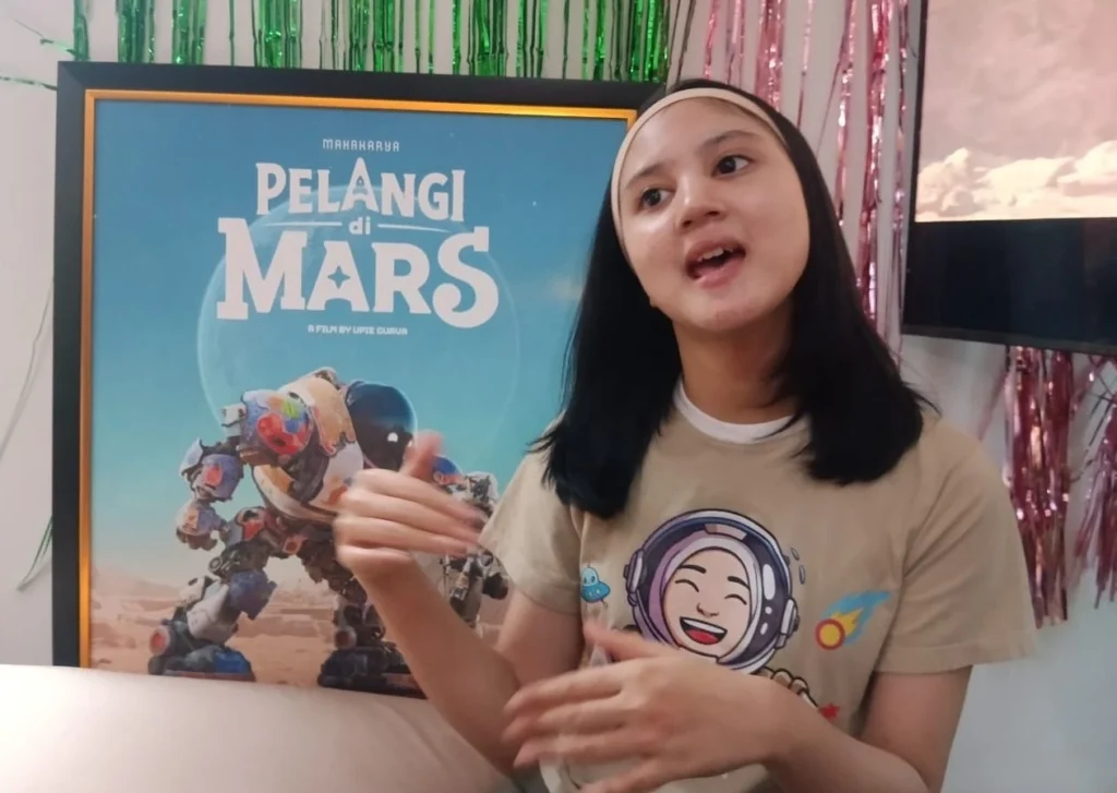 Messi Gusti berperan sebagai Pelangi di Film Pelangi di Mars (dok. Showbizline)